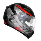 Capacete ebf c/oculos interno xtroy furios pto fosc/verm-58