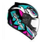 Capacete Ebf New Spark Dragon Masculino Feminino Viseira Cristal Antirrisco Selo Inmetro Original Ebf Garantia Forro Confortável Bavete Narigueira