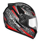 Capacete Ebf New Spark Fusion Preto e Vermelho Tamanho:56