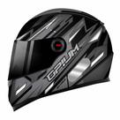 Capacete Ebf Opium Attack Monocroma Preto Cinza e Branco Tamanho:61 Capacete Ebf Opium Attack Monocroma Preto Cinza e Branco Tamanho:61