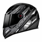 Capacete Ebf Opium Attack Preto e Branco Brilhante Tamanho:58Cor:Preto e Branco