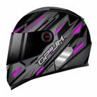 Capacete Ebf Opium Attack Preto e Rosa Brilhante Tamanho:58