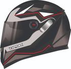 Capacete Ebf Opium Zwei Preto Vermelho e Prata Tamanho:60