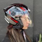 Capacete Ebf Spark Jet Sting Preto Chumbo