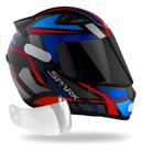 Capacete Ebf Spark Spider Azul Mais Viseira Fumê