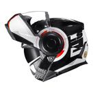 Capacete Escamoteavel LS2 Scope Arch Branco e Vermelho Brilhante Articulado Robocop Capacete Escamoteavel LS2 Scope Arch Branco e Vermelho Brilhante Articulado Robocop