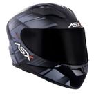 Capacete Esportivo Integral Moto Asx City Start Preto Fosco Cinza Tamanhos Cor:Preto Fosco e CinzaTamanho do Capacete:5
