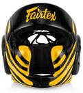 Capacete Fairtex Super Sparring com Visão Diagonal - Preto/Dourado