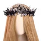 Capacete Fairy Woodland MOSTORY Black Elf Flower Crown