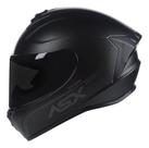 Capacete Fechado Asx Moto Esportivo Draken Preto Fosco