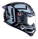 Capacete Fechado Bieffe B12 Phanton Preto Prata Moto Sport