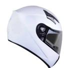Capacete Fechado com Óculos Solar Interno Xtroy FF Sun Visor Solid Moto Envio Imediato - - Branco - 58