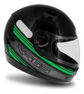 Capacete Fechado Ebf 7 Carbon Preto Verde Tamanho 58