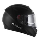 Capacete Fechado LS2 FF397 Vector Monocolor Preto Fosco
