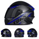 Capacete Fechado Moto Modelo R8 Várias Cores Tamanho 56 58 60 Viseira Fumê Pro Tork