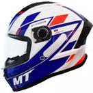 Capacete Fechado Mt Stinger 2 Zivze E7 Branco Azul Brilho Capacete Fechado Mt Stinger 2 Zivze E7 Branco Azul Brilho