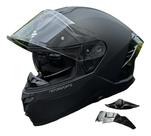 Capacete Fechado Preto Fosco Mormaii S1 Oculos Interno Solar Capacete Fechado Preto Fosco Mormaii S1 Oculos Interno Solar