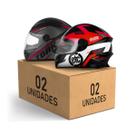 Capacete Fechado Pro Tork R8 + Capacete Fechado Infantil Etceter Kids