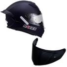Capacete Fechado Racer1 Rc1 Preto Fosco Mais Viseira Rc1 Fumê