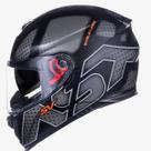 Capacete Fechado Viseira Cristal ASX Eagle SV Lines Fosco Preto Prata Grafite Masculino 56 A 62 Moto Confortável