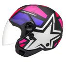 Capacete Feminino Aberto Peels Freeway 1 St Rosa Roxo Moto