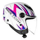 Capacete Feminino Aberto Race Tech Play Fuzzy Branco e Rosa Tamanho:56Cor:Branco e Rosa Capacete Feminino Aberto Race Tech Play Fuzzy Branco e Rosa Tamanho:56Cor:Branco e Rosa
