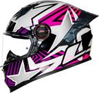 Capacete Feminino Ls2 Ff358 Pro Estellar Starwar Tamanho 56 Desenho:Pro Estellar/RoxoTamanho do capacete:56Cor:Branco