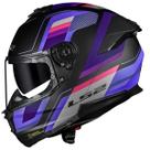 Capacete Feminino LS2 FF808 Vintage Roxo Bicomposto Moto