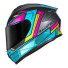 Capacete Feminino Race Tech Hit Android Cinza e Rosa Brilhante