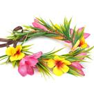 Capacete Flower Crown Hawaiian Leis para fantasia de festa de luau Capacete Flower Crown Hawaiian Leis para fantasia de festa de luau
