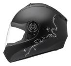 Capacete Fly Young Hg Belle Preto Prata Infantil -