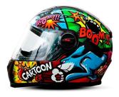 Capacete fw3 gt cartoon preto brilhante 60