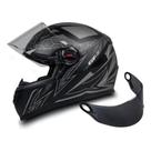 Capacete Fw3 Gt2 Preto Fosco Mais 2 Viseiras Extra Cristal e Fumê