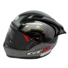 Capacete Fw3 GTX GTRacing Carbon Fiber Preto Prata C/Oculos