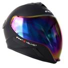 Capacete Fw3 Integral Moto Venon Com Viseira Panorâmica Camaleão + Viseira Cristal Extra Preto Fosco Cor:Preto FoscoTam