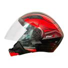 Capacete Fw3 Para Moto X Open Preto Vermelho Tamanho 56