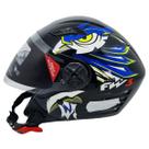 Capacete Fw3 X Open Eagle Azul com Amarelo Tamanho 60