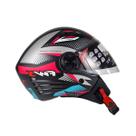 Capacete Fw3 X Open Rapid Aberto Preto Fosco Azul E Rosa