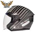 Capacete gp tech open of669 range titanium cinza n60 - masculino - feminino - motociclista - motoqueiro - motoboy - urbano - oculos interno