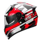 Capacete gp tech v128 flag vermelho-branco 56