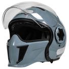 Capacete gp tech zoom mono metalizado cinza aberto/fechado oculos solar interno 58 Capacete gp tech zoom mono metalizado cinza aberto/fechado oculos solar interno 58