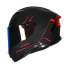 Capacete HAX Force Aerodynamic Full Face DOT & ECE M Preto Vermelho