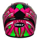 Capacete Helt Polar Race Flower Rosa Feminino Fechado