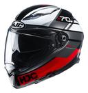 Capacete HJC F70 Tino Preto, Branco e Vermelho (56)