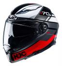 Capacete Hjc F70 Tino Preto Branco E Vermelho 62