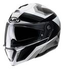 Capacete HJC I90 Lark Preto, Branco e Cinza