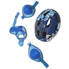 Capacete Infantil Azul Tamanho M + Kit Proteção
