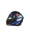 Capacete Infantil Ebf Tamanho 54 Preto e Azul Brilhante