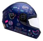 Capacete Infantil Moto Fly Young Hg Live P/ Criança Pequeno -
