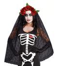 Capacete June Bloomy Day of the Dead Rose Floral Crown
